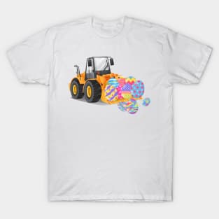 Funny Easter And Excavator Design Eggscavator To Celebrate Easter Sunday 2022 T-Shirt